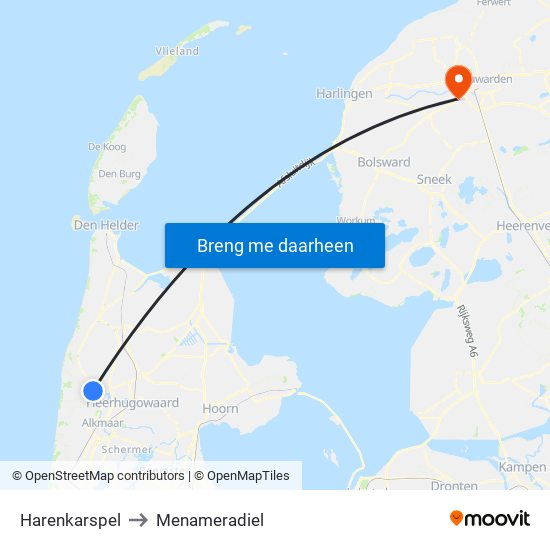 Harenkarspel to Menameradiel map