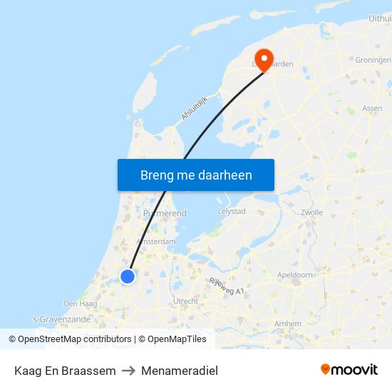 Kaag En Braassem to Menameradiel map