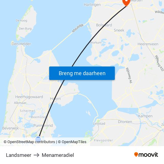 Landsmeer to Menameradiel map
