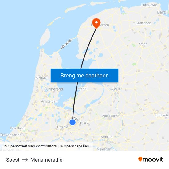 Soest to Menameradiel map