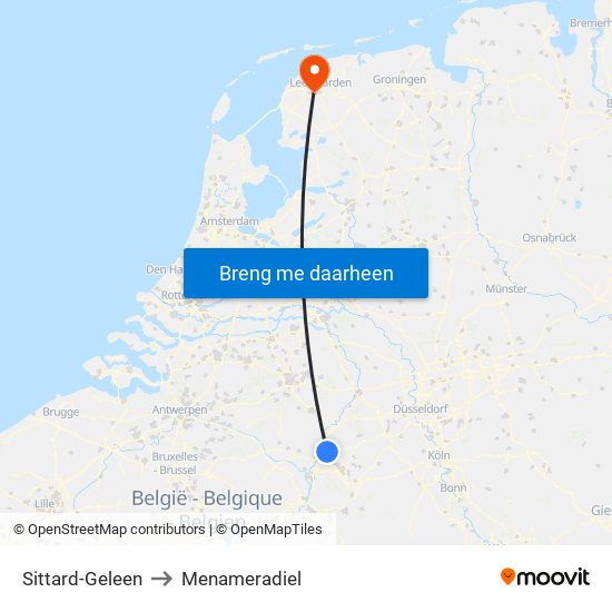 Sittard-Geleen to Menameradiel map