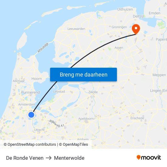 De Ronde Venen to Menterwolde map