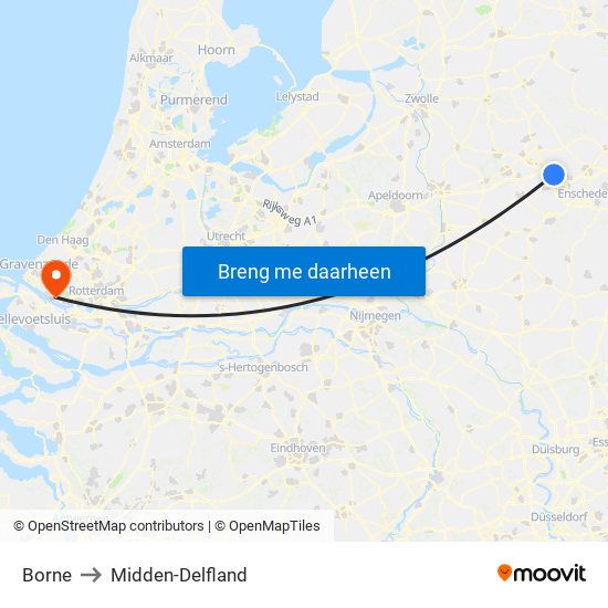 Borne to Midden-Delfland map