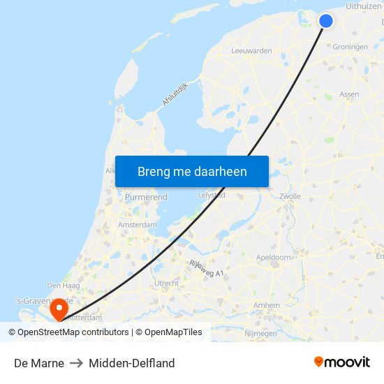 De Marne to Midden-Delfland map