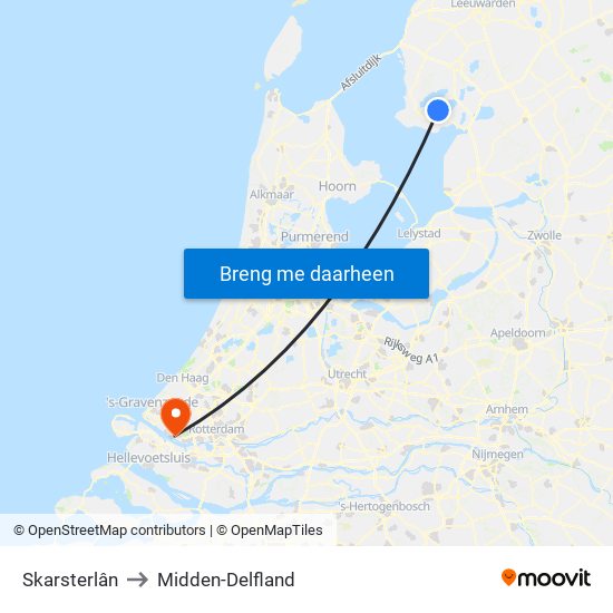 Skarsterlân to Midden-Delfland map