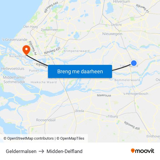 Geldermalsen to Midden-Delfland map