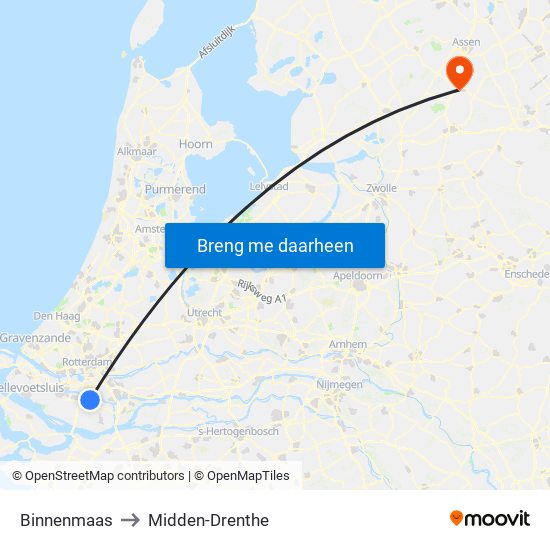 Binnenmaas to Midden-Drenthe map