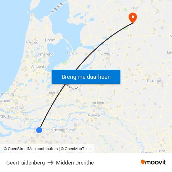 Geertruidenberg to Midden-Drenthe map