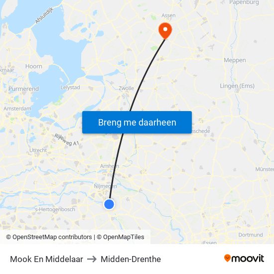 Mook En Middelaar to Midden-Drenthe map