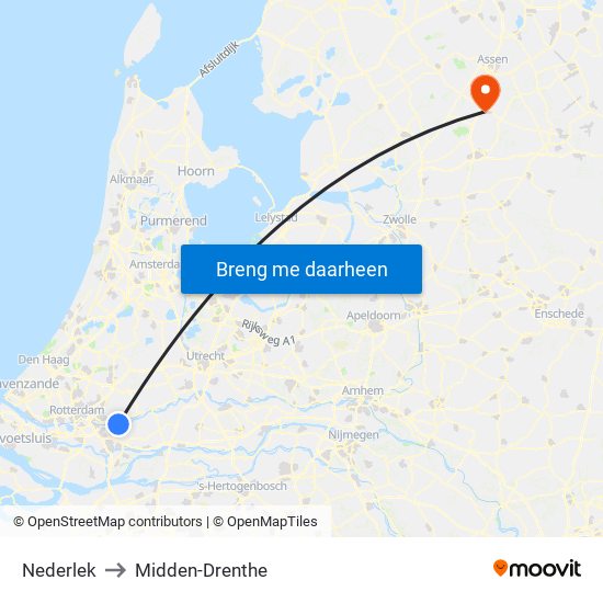 Nederlek to Midden-Drenthe map