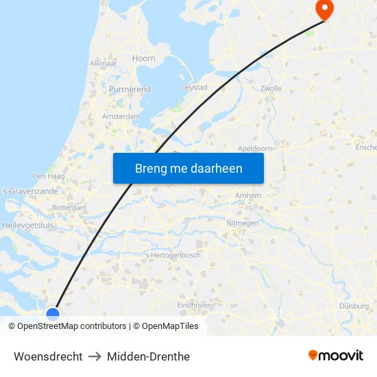 Woensdrecht to Midden-Drenthe map