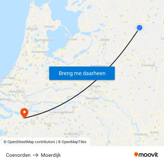 Coevorden to Moerdijk map
