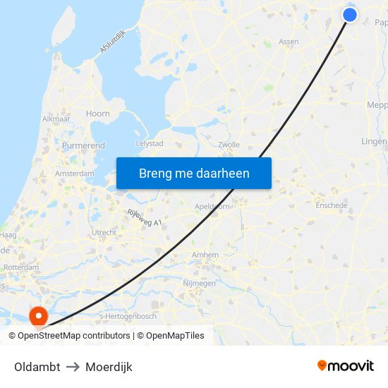 Oldambt to Moerdijk map