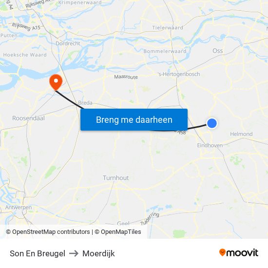 Son En Breugel to Moerdijk map