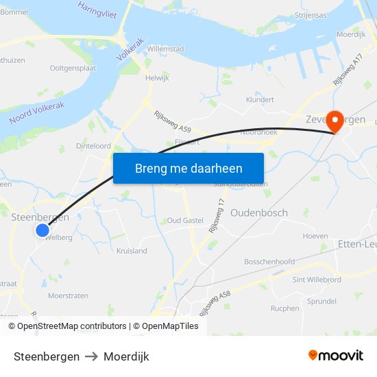 Steenbergen to Moerdijk map