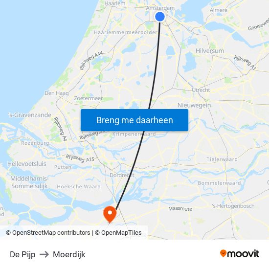 De Pijp to Moerdijk map