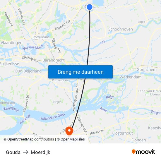 Gouda to Moerdijk map