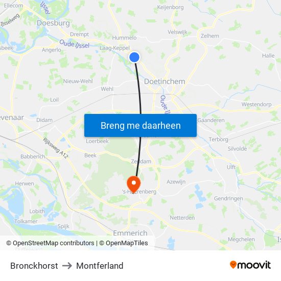 Bronckhorst to Montferland map