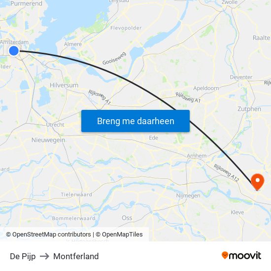 De Pijp to Montferland map