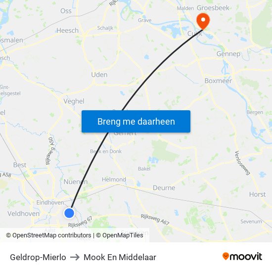Geldrop-Mierlo to Mook En Middelaar map