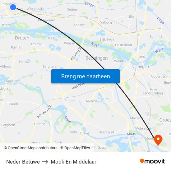 Neder-Betuwe to Mook En Middelaar map