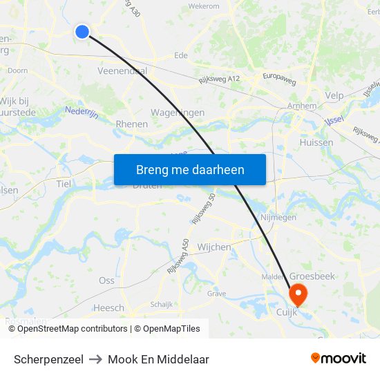 Scherpenzeel to Mook En Middelaar map