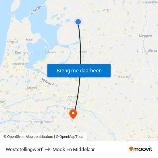 Weststellingwerf to Mook En Middelaar map