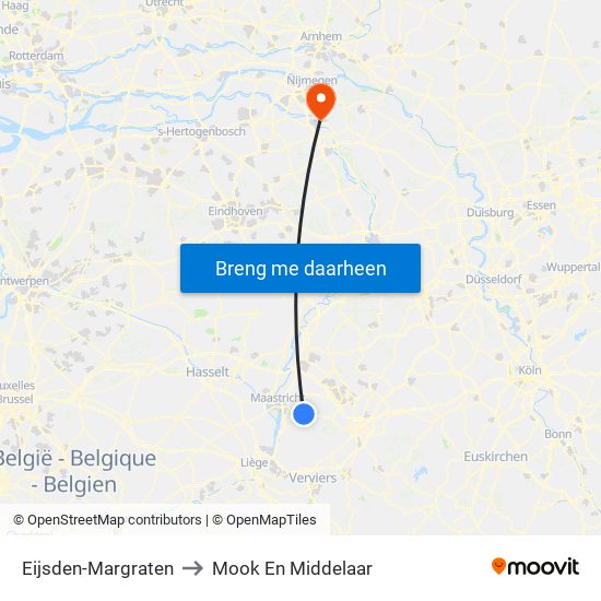 Eijsden-Margraten to Mook En Middelaar map