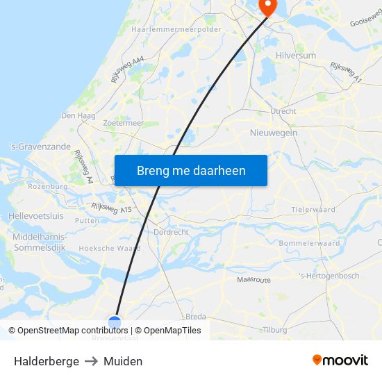 Halderberge to Muiden map