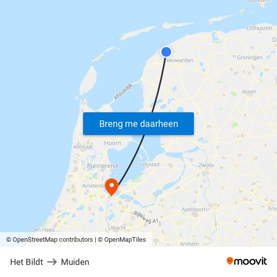 Het Bildt to Muiden map