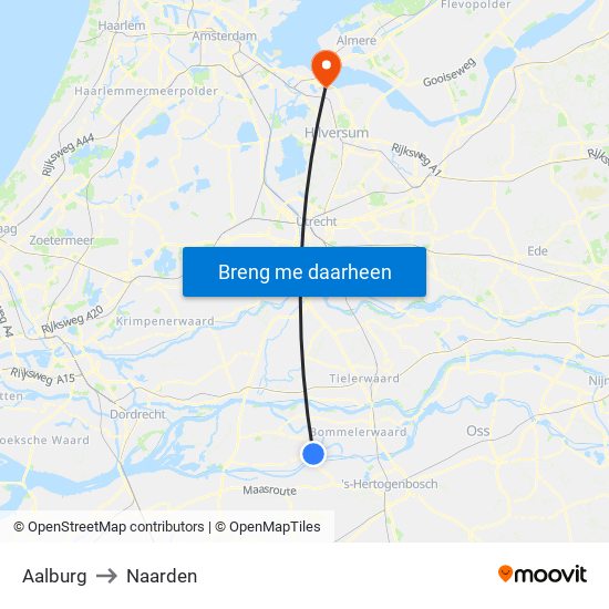 Aalburg to Naarden map