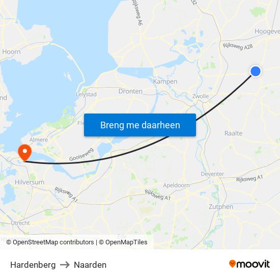 Hardenberg to Naarden map