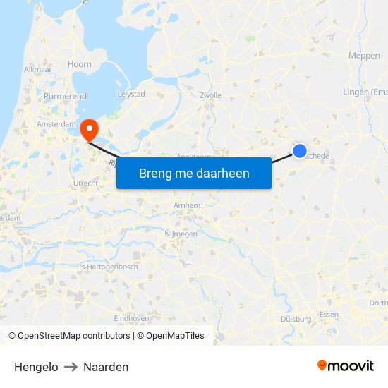 Hengelo to Naarden map