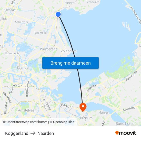 Koggenland to Naarden map