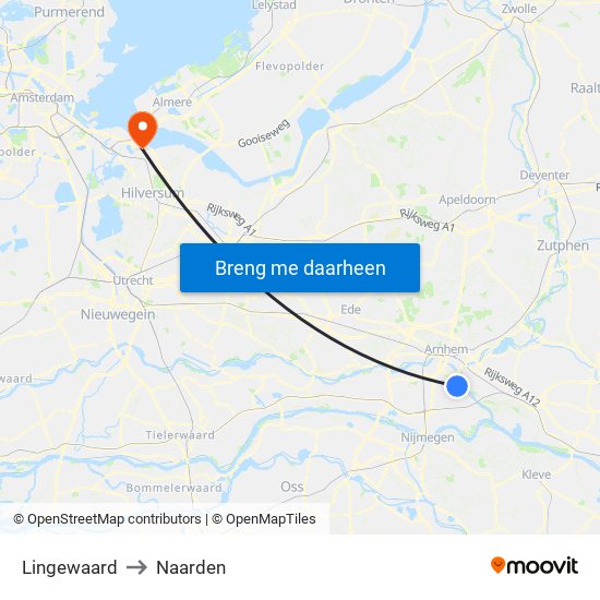 Lingewaard to Lingewaard map