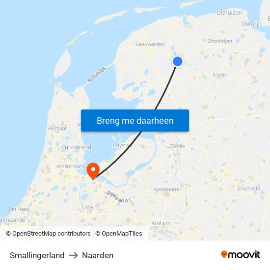 Smallingerland to Naarden map