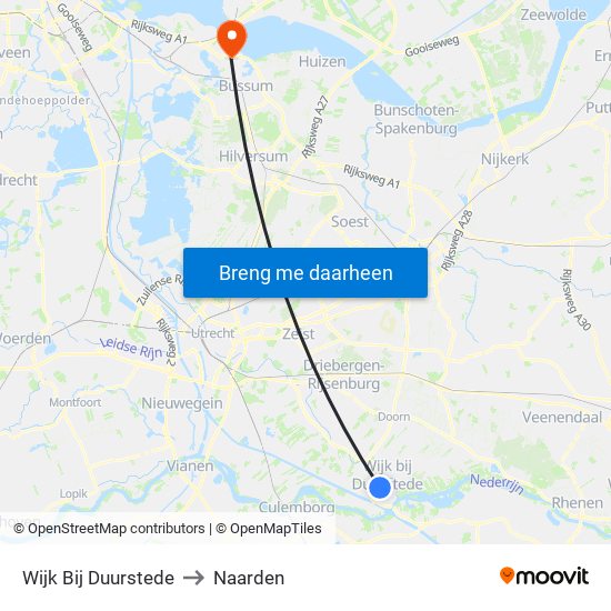 Wijk Bij Duurstede to Naarden map