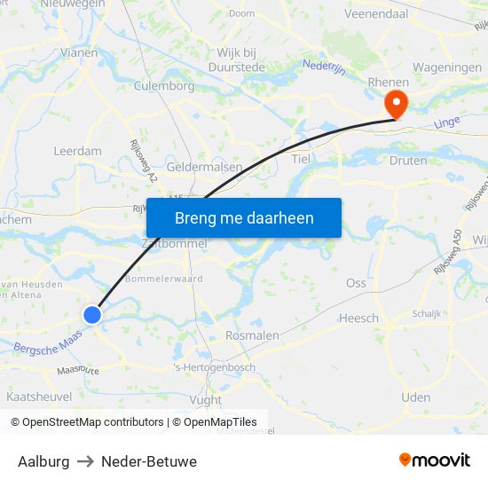Aalburg to Neder-Betuwe map