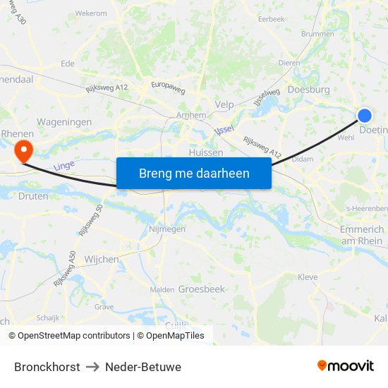 Bronckhorst to Neder-Betuwe map