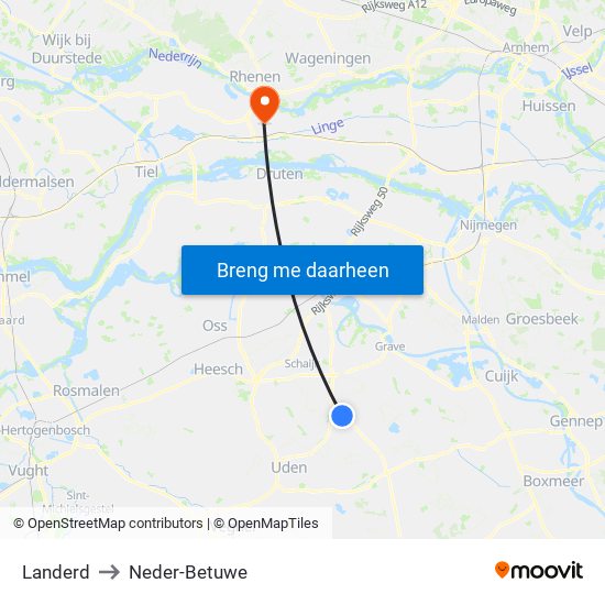 Landerd to Neder-Betuwe map