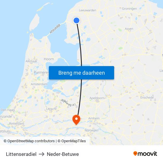 Littenseradiel to Neder-Betuwe map