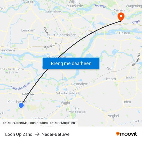 Loon Op Zand to Neder-Betuwe map