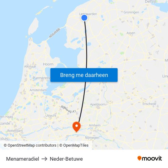 Menameradiel to Neder-Betuwe map