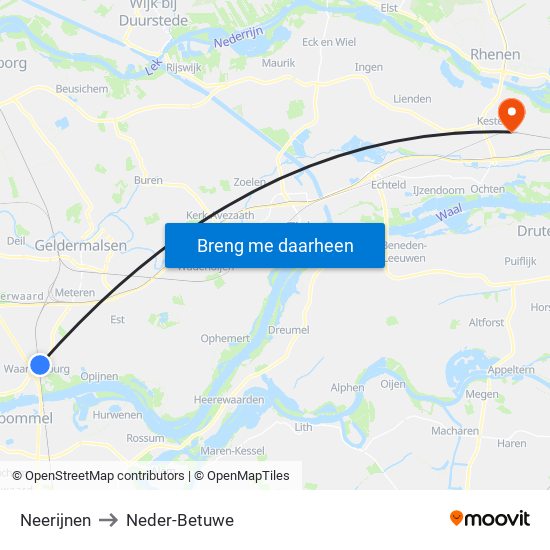 Neerijnen to Neder-Betuwe map