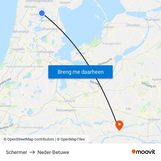 Schermer to Neder-Betuwe map