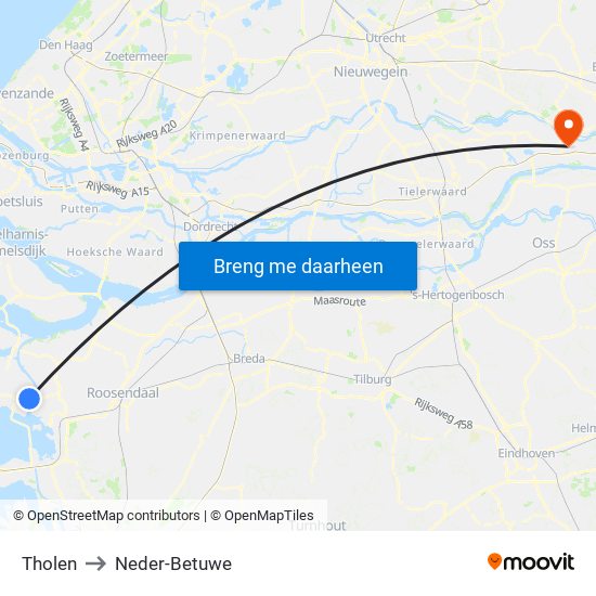 Tholen to Neder-Betuwe map