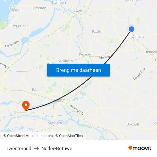 Twenterand to Neder-Betuwe map