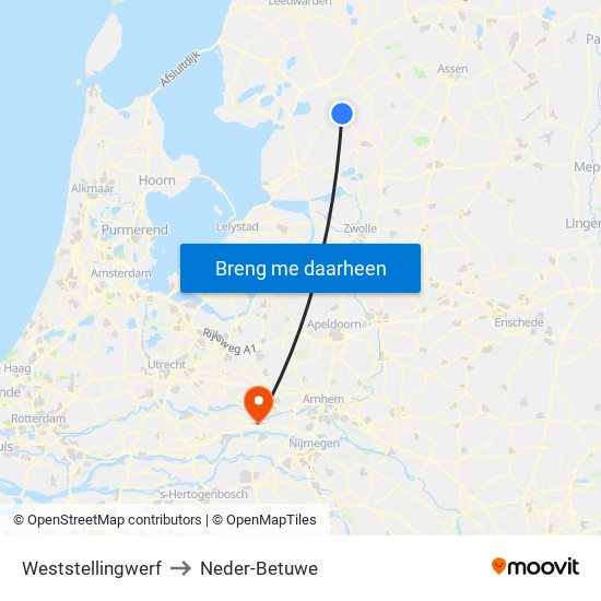 Weststellingwerf to Neder-Betuwe map