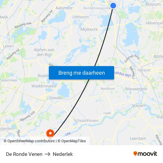 De Ronde Venen to Nederlek map