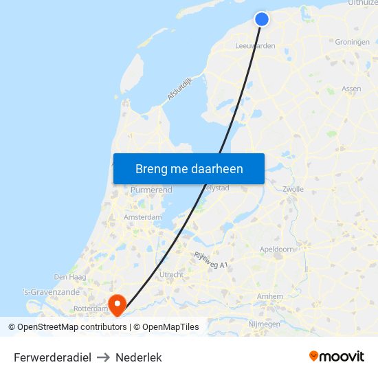 Ferwerderadiel to Nederlek map